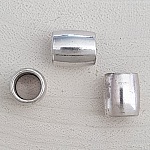 Cuenta tubular de plata N°03