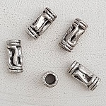 Cuenta tubular de plata N°09