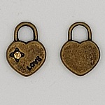 Colgantes corazón N°14 B y Strass