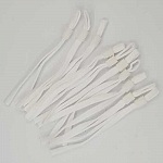 10 cintas de cordón elástico blanco con hebilla ajustable para la fijación de la máscara. N°02.