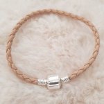 Pulsera Clip Europea Liso 01 DE 15 A 23 CM Beige