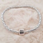 Pulsera Clip Europea Plain 01 DE 15 A 23 CM Plata