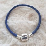 Pulsera Clip Europea Liso 01 DE 15 A 23 CM Azul