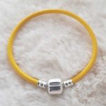 Pulsera Clip Europea Liso 01 DE 15 A 23 CM Amarillo