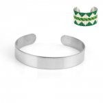 Brazalete de acero inoxidable de 10 mm N°02