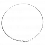 Collar N°10 en malla rectangular de acero inoxidable de 45 cm