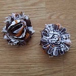 Flor de tela deshilachada n.º 37