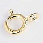 Cierre de resorte redondo de plata 925 N°03