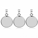 Soporte para cabujón redondo 18 mm Acero inoxidable N°04