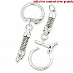 Llavero de metal plateado 6,2 cm