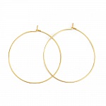 Portapendientes criollo de acero inoxidable dorado N°03-40 mm x 5 pares