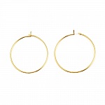 Portapendientes criollo bañado en oro de 18K N°01-35 mm x 1 par