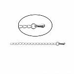 Collar de acero inoxidable Cadena de extensión 6 cm N°01