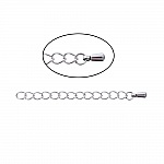 Collar de acero inoxidable Cadena de extensión 6 cm N°02