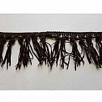 Fancy Suede Fringe 10 cm Ancho Marrón Oscuro