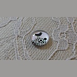 cabujón de cristal redondo 10mm aves 018 