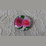 cabujón de cristal redondo 25mm flor 01-023 