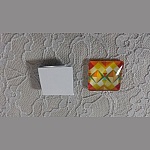 cabujón cuadrado de cristal 25mm 014 