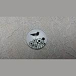 cabujón de cristal redondo 20mm aves 018 