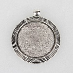 2 x 25mm plata cabujón titulares, cabujón colgantes 71AS