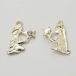 Virgo Zodiac Sign Charm Metal Plateado N°04 con strass