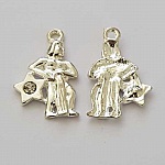 Acuario Signo del Zodiaco Charm Metal Plateado N°04 con strass