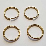 20 Anillos de unión abiertos 20 mm 02 metal plateado Oro