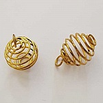 Jaula espiral de perlas 19 mm Oro N°06