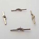 Barra para cierre de metal plateado N°15