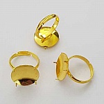 Soporte de anillo ajustable con 4 garras plateado N°02 Oro