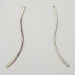 Barra de metal curvada Plata 1 anilla N°02 Plata