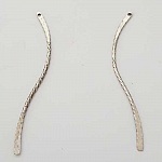 Barra de metal curvada Plata 1 anilla N°03 Plata