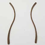 Barra Curva Varilla Metal Plateada 1 anilla N°03 Bronce