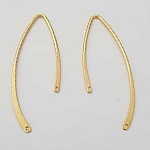 Barra Metalica Curva Plateada 2 Anillos N°04 Oro