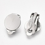 Portapendientes Clips Plata Acero Inoxidable N°02