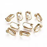 Portapendientes Acero inoxidable Clip N°04 x 1 par chapado en oro