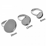 1 support bague plateau de 12 mm Argent Vieilli N°10