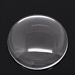 100 Cabochons Ronds 30 mm en verre Loupe transparent N°13