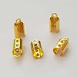 10 Embouts à coller Serres Cordons Doré 7 x 6 mm N°01