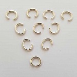 10 Anneaux de jonction ouvert 08 mm En Zamak ( plaqué Argent)