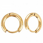Support Boucle d'oreille Créole Plaqué Or 14K Doré 12 mm