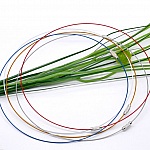 10 colliers tour de cou fil câblé rigide couleur mixte fermoir à visser N°00