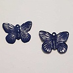 Breloque papillon N°25 Marine 18 x 14 mm