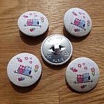 Bouton 32 mm recouvert tissus couture N°13-01