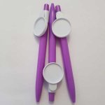 Stylo Violet avec support cabochon 25 mm