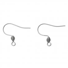 Portapendientes Acero Inoxidable Gancho N°01 X 1 Par