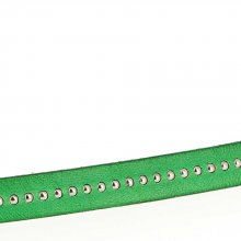 Bola de cuero B-Verde 10 mm con cadena de bolas sin níquel por 20 cm
