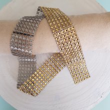 Cinta de strass N°05 Oro por 0,50 cm.