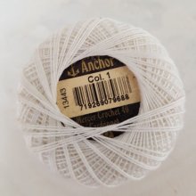 Cuentas de algodón en bobina, Anchor - 10 g Blanco