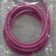 Cordón hueco de pvc de 1 metro 4 mm Rojo pastel